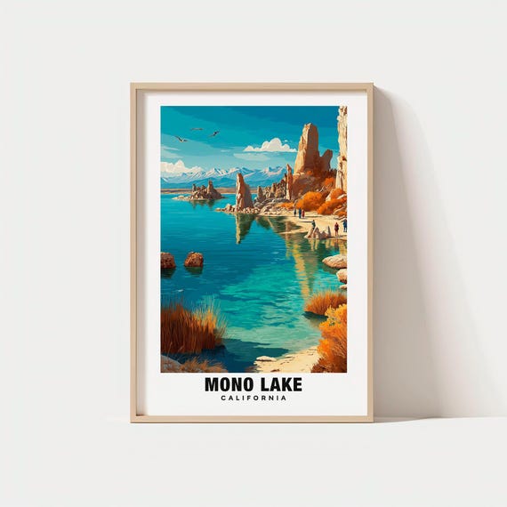 Mono Lake Print Poster Views Art Charm Beauty Natural Wonder High Desert
