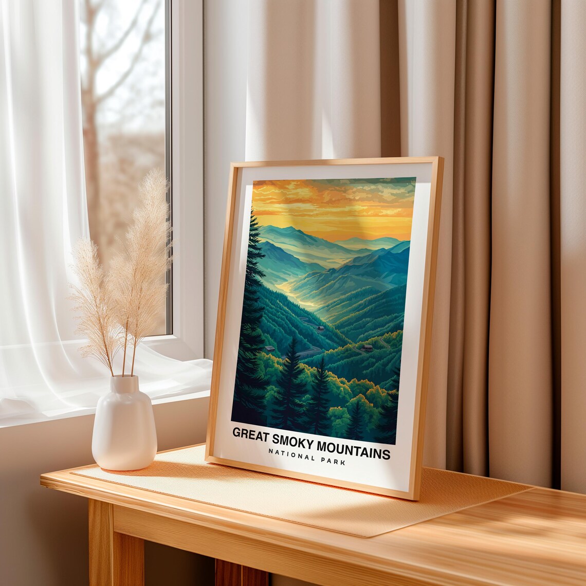 Great Smoky Mountains National Park Print Usa Poster Travel Wall Art Nature Print Scenic Art Mountain Decor National Park Print - Image 3