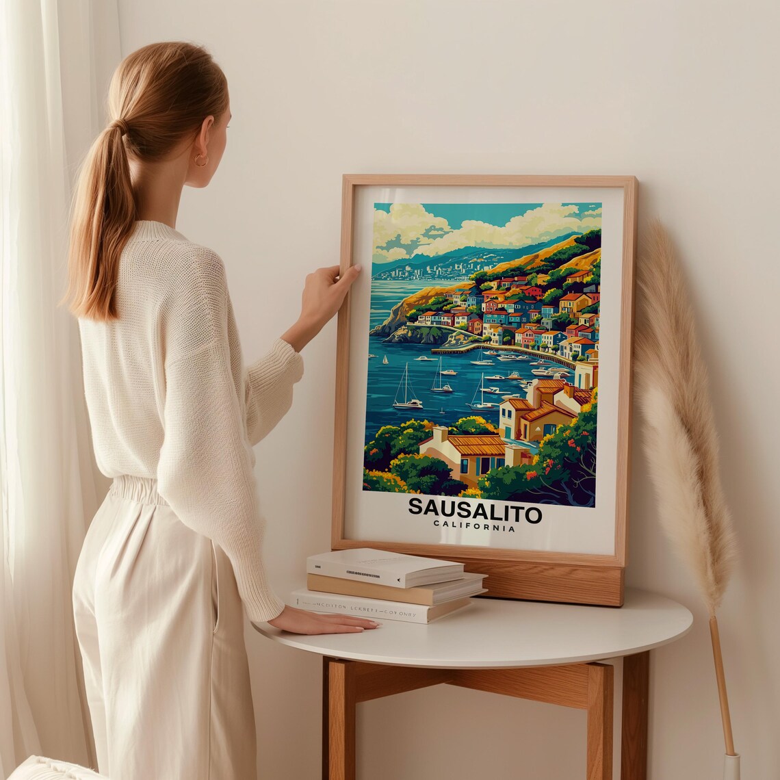 Sausalito Print California Poster Travel Wall Art Coastal Print Usa Poster Scenic Art Bay Area Decor Travel Poster - Image 2
