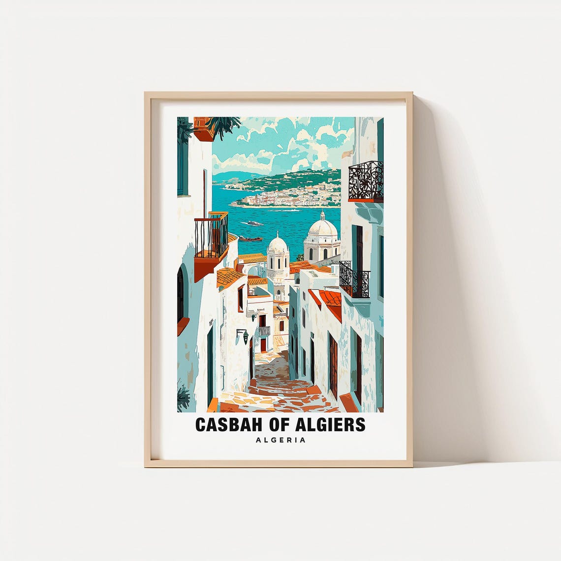 Casbah Of Algiers Travel Print Wall Art Algiers Algeria City Print Travel Gift Wall Art African Culture Algeria Art