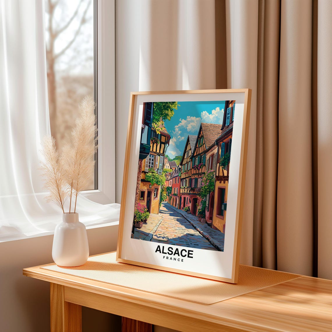 Alsace City Print Alsace Travel Poster France Travel Gift Alsace France Poster Alsace Gift French Culture Poster - Image 3