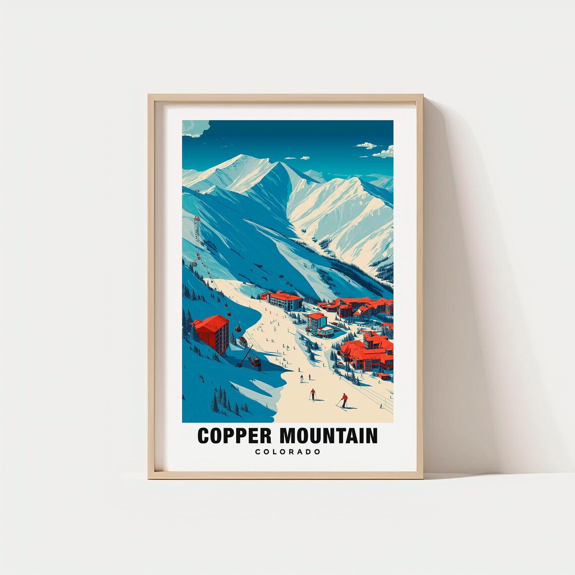 Copper Mountain Ski Resort Alpine Slopes Colorado Travel Poster