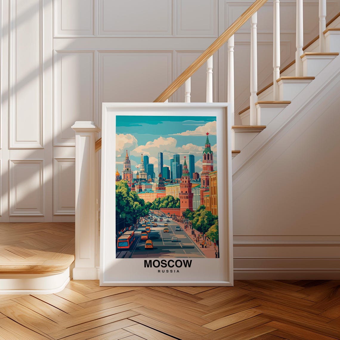 Moscow Print Russia Poster Travel Wall Art Cityscape Print Europe Poster Historic Art Urban Decor Scenic Print Travel Poster