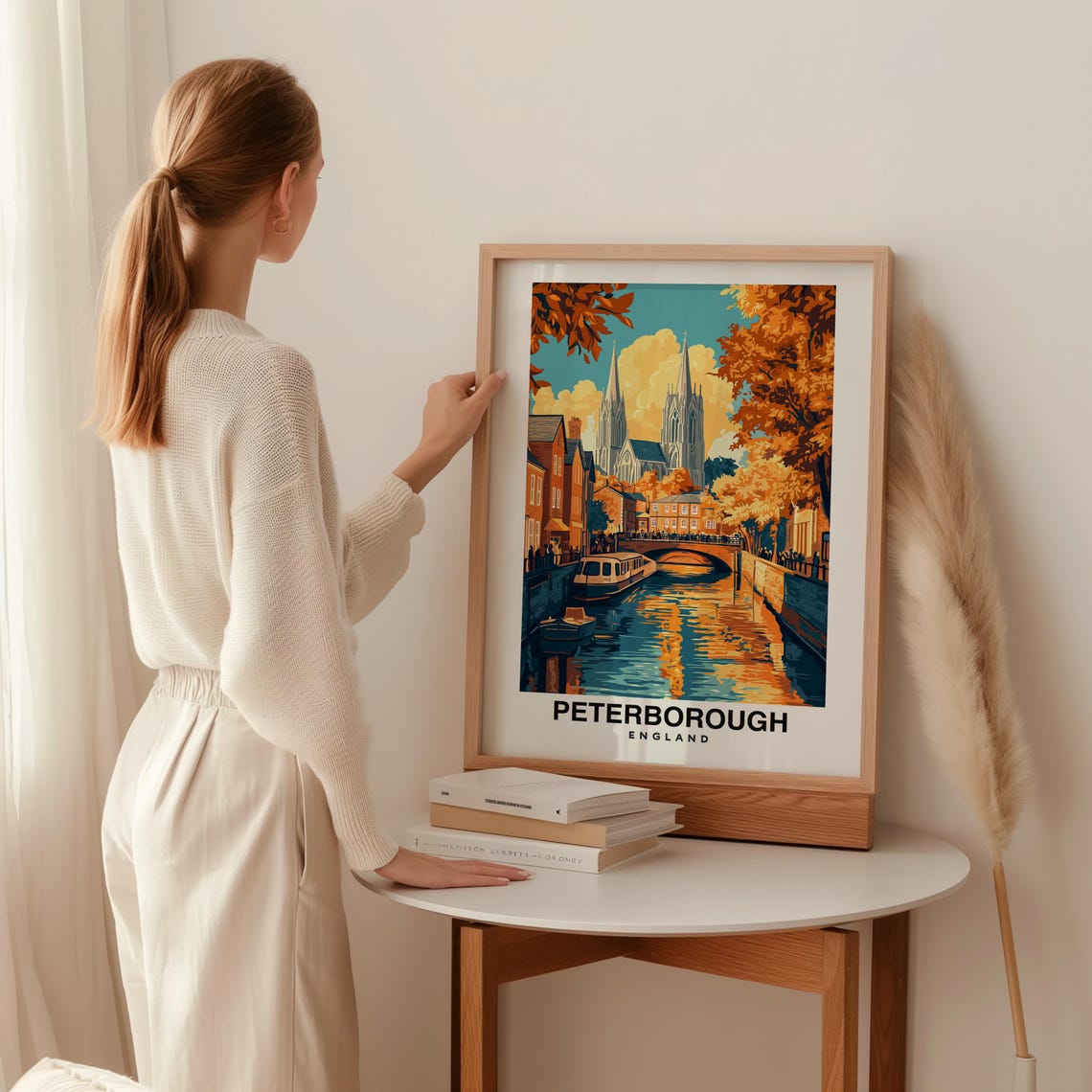 Peterborough United Kingdom Travel Print Wall Art Peterborough United Kingdom City Print Peterborough United Kingdom Travel Gift - Image 2
