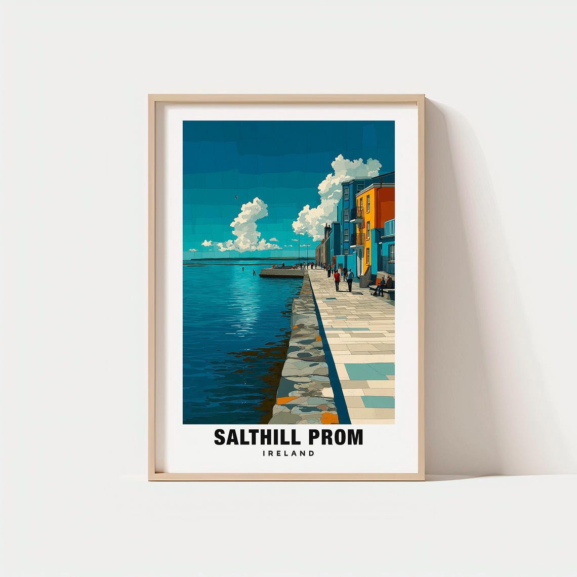 Salthill Prom Ireland Galway Bay Promenade Seaside Walk Poster