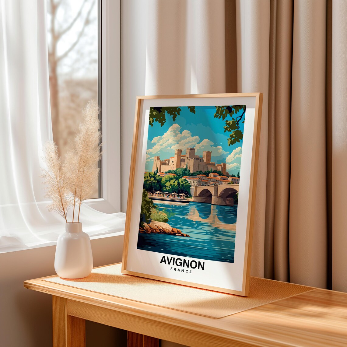 Avignon Print Wall Art France France Print Avignon Travel Gift Avignon Poster French Heritage Birthday Gift - Image 3