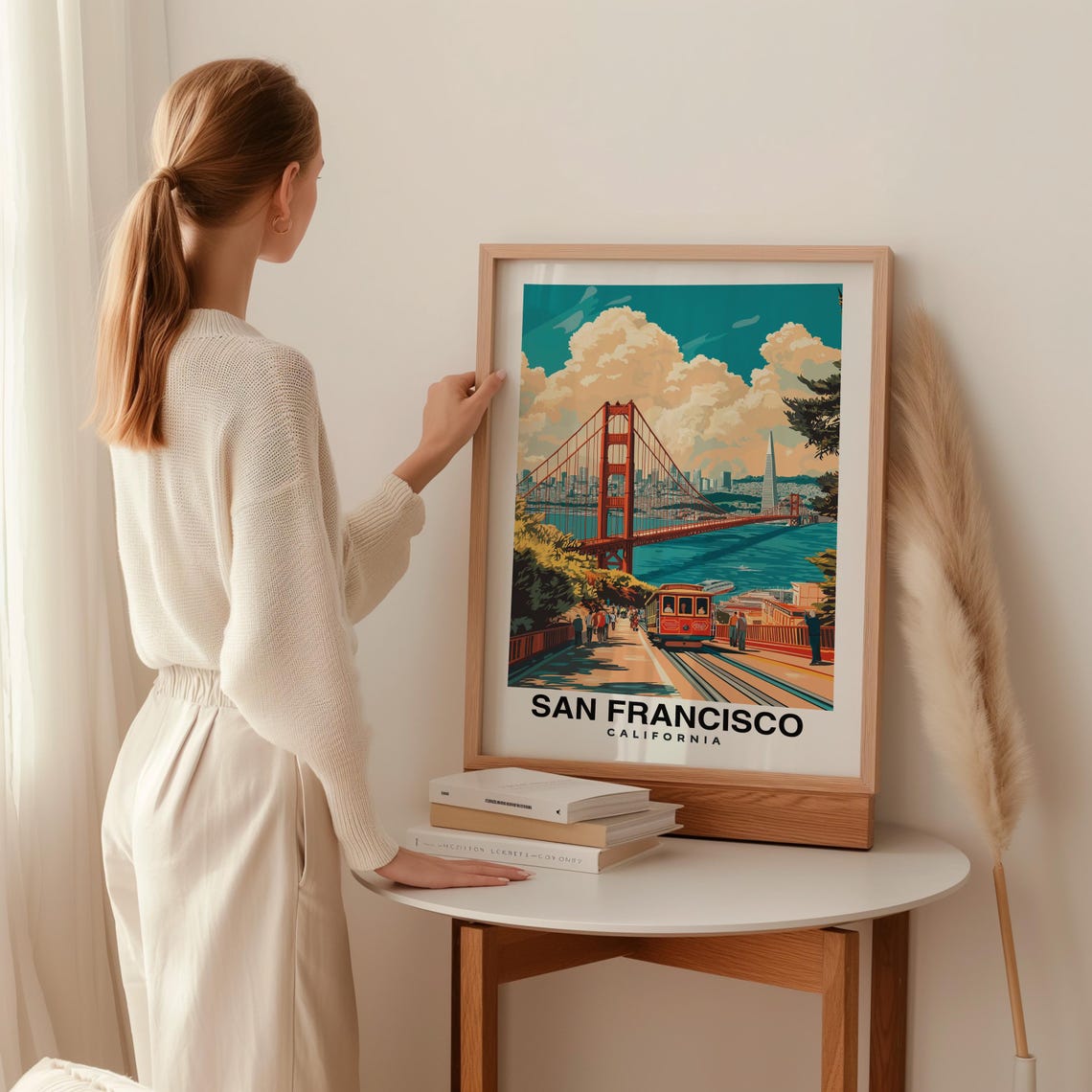 San Francisco Print Usa Poster Travel Wall Art Cityscape Print California Poster Scenic Art Urban Decor Travel Poster - Image 2