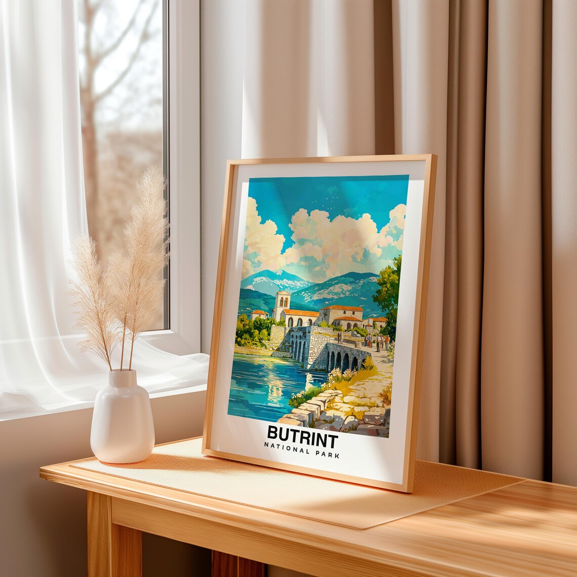 Butrint National Park Print Travel Poster Albanian Art Ancient Ruins Scenic Views Cultural Landmark Vibrant Nature Albanian Charm - Image 3