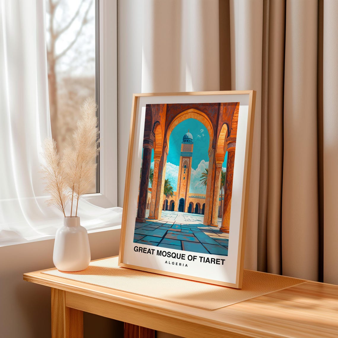 Great Mosque Of Tiaret Travel Print Wall Art Tiaret Algeria City Print Great Mosque Of Tiaret Travel Gift Great Mosque Of Tiaret Poster - Image 3