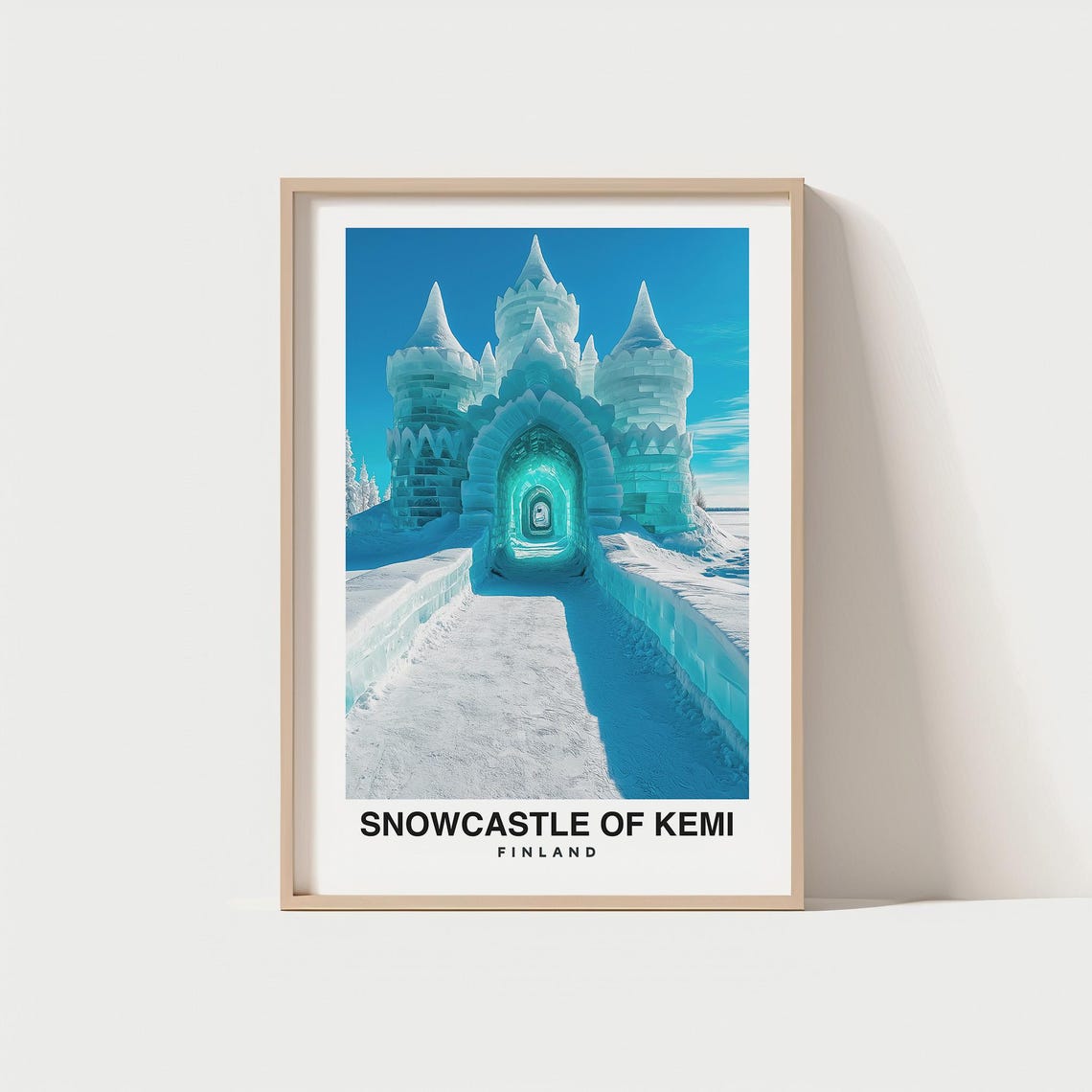Snowcastle Of Kemi Travel Print Wall Art Kemi Finland City Print Snowcastle Of Kemi Travel Gift Snowcastle Of Kemi Poster Travel Gift