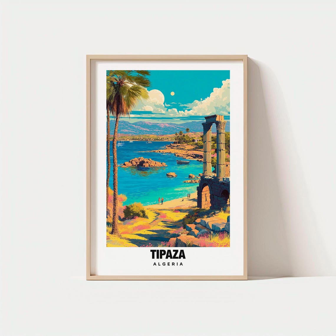 Tipaza Algeria Roman Ruins Turquoise Mediterranean Cove Poster