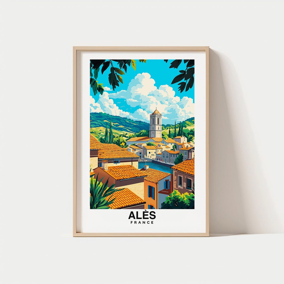 Als Print France Poster Travel Wall Art Scenic View Historic Landmark Cvennes Mountains Southern Charm Nature Decor Travel Poster