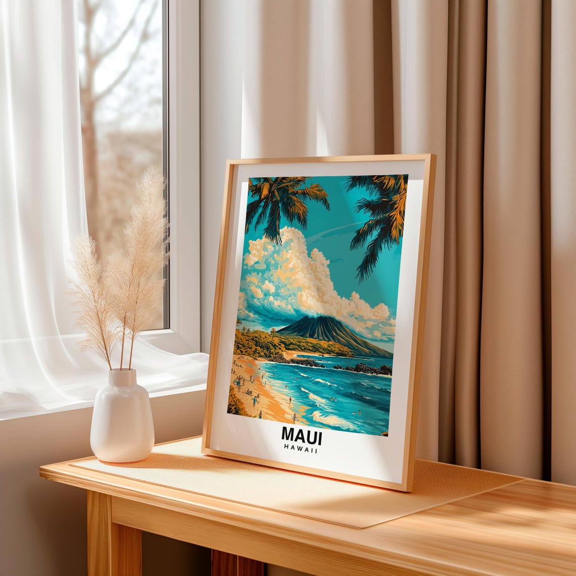Maui Travel Print Hawaii Travel Poster Maui Travel Gift City Poster Birthday Present Hawaiian Culture - Image 3