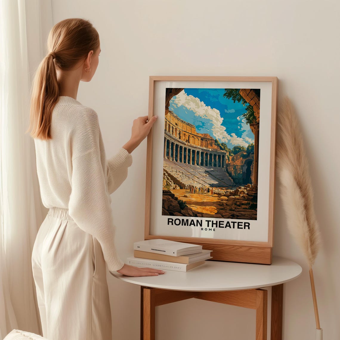 Roman Theater Travel Print Wall Art Caesarea Israel City Print Roman Theater Travel Gift Roman Theater Poster - Image 2