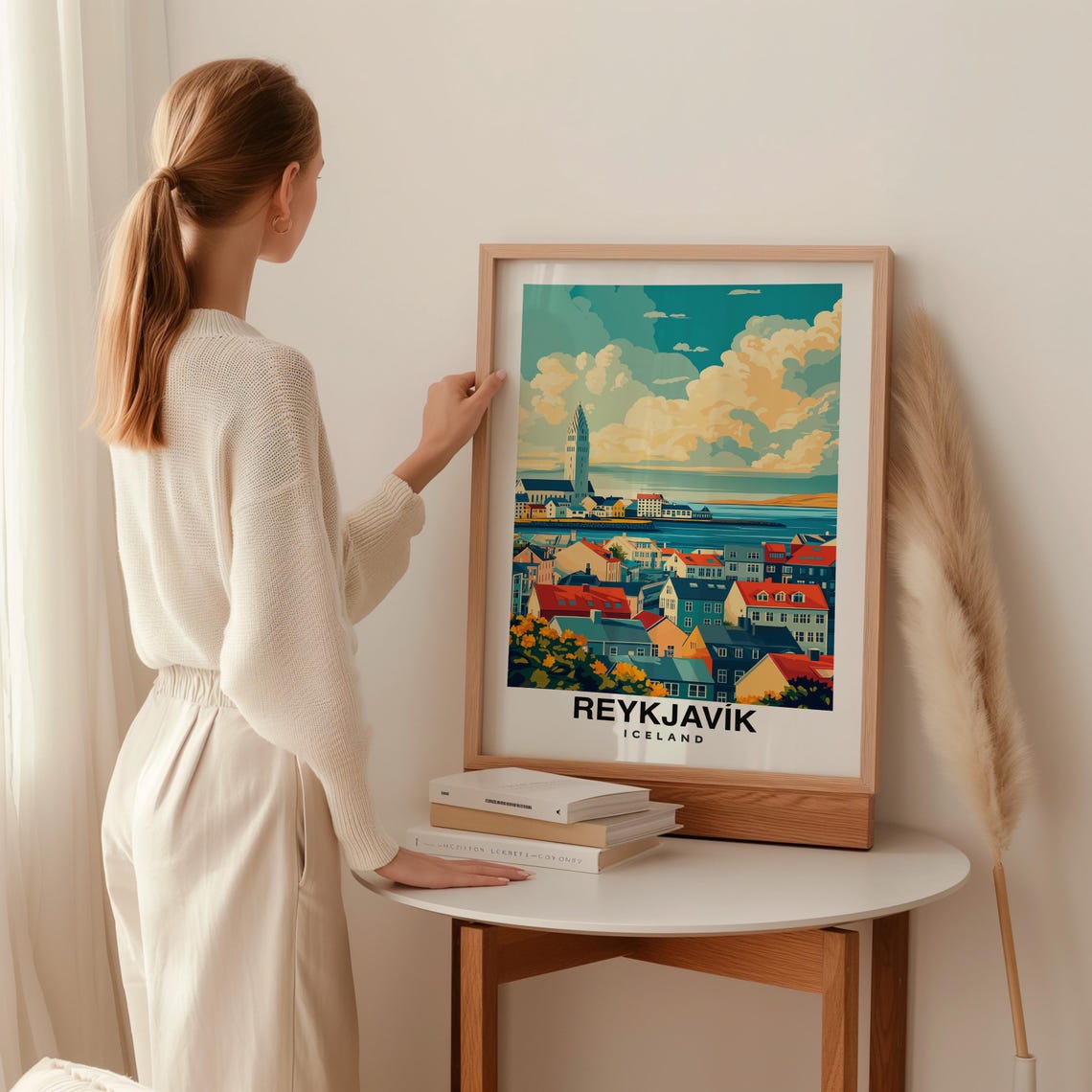 Reykjavk Print Iceland Poster Travel Wall Art Cityscape Print Scenic Art Nordic Decor Icelandic Landscape Travel Poster Urban Art - Image 2