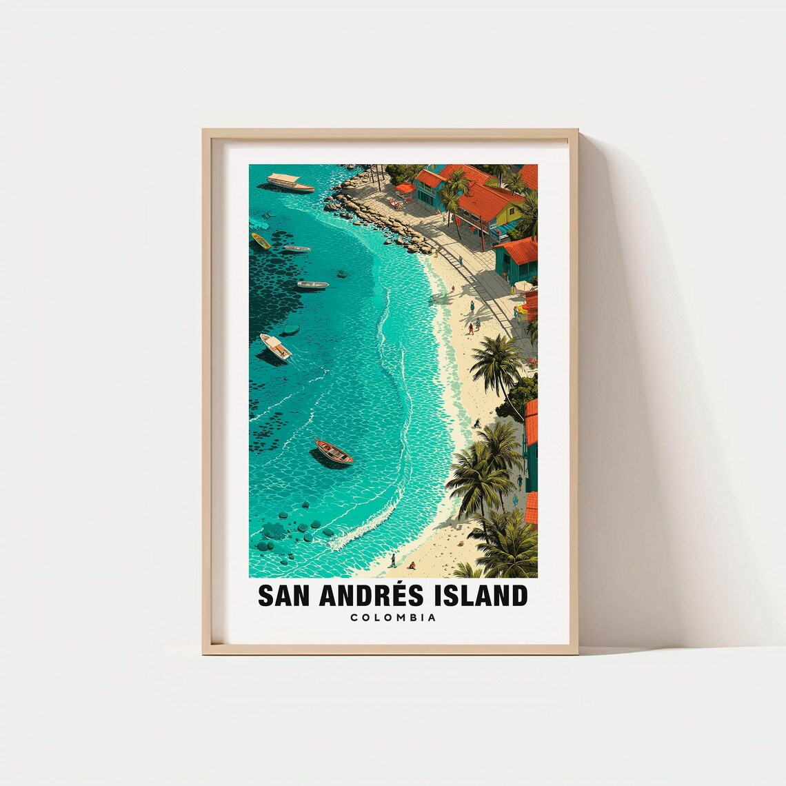 San Andreas Island Print Colombia Poster Views Art Charm Beauty Escape