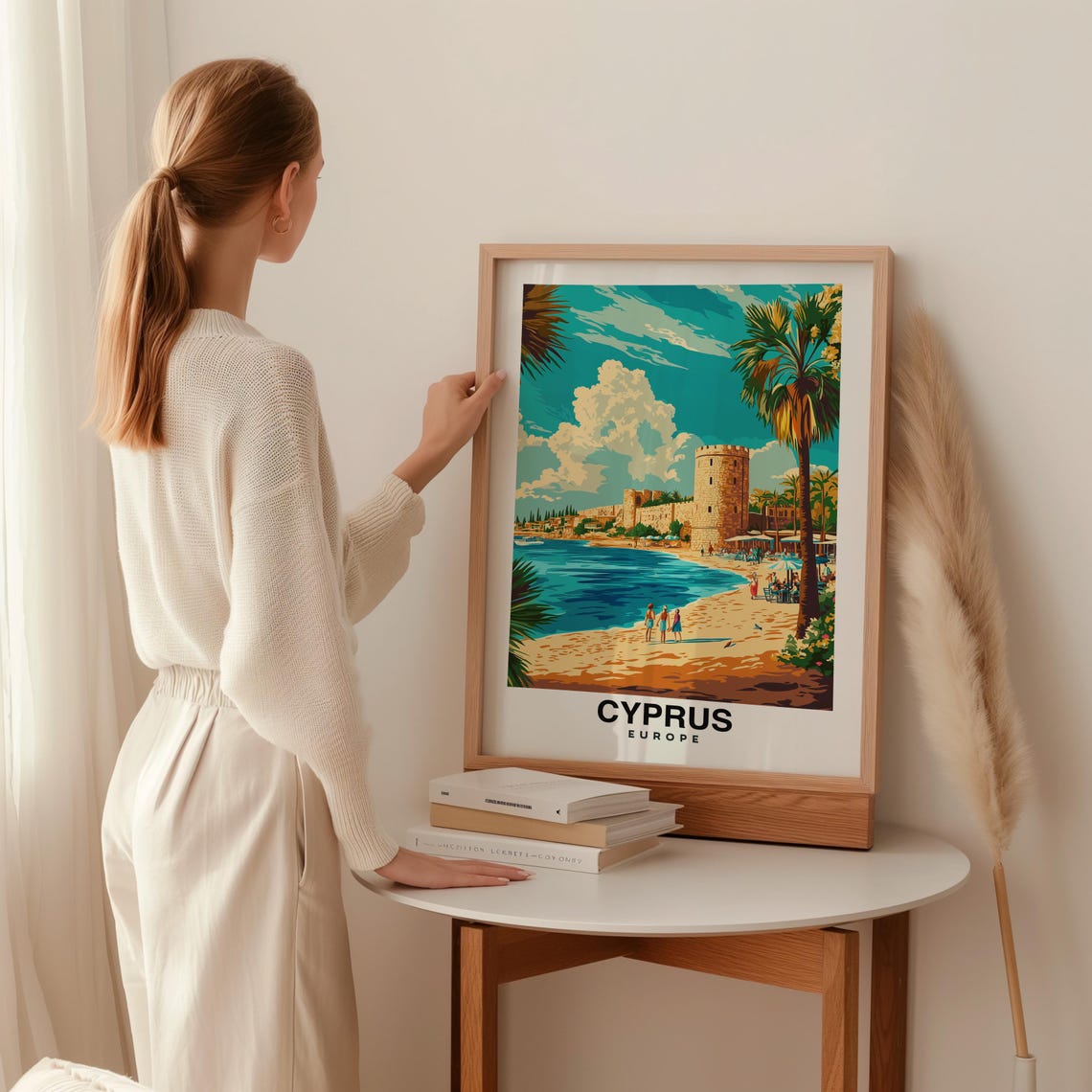 Cyprus Print Island Poster Travel Wall Art Coastal Print Mediterranean Art Scenic Decor Nature Print Europe Poster Travel Poster - Image 2