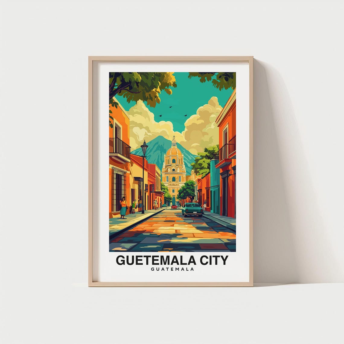 Guatemala City Travel Print Wall Art Guatemala City Guatemala City Print Guatemala City Travel Gift Guatemala City City Poster America