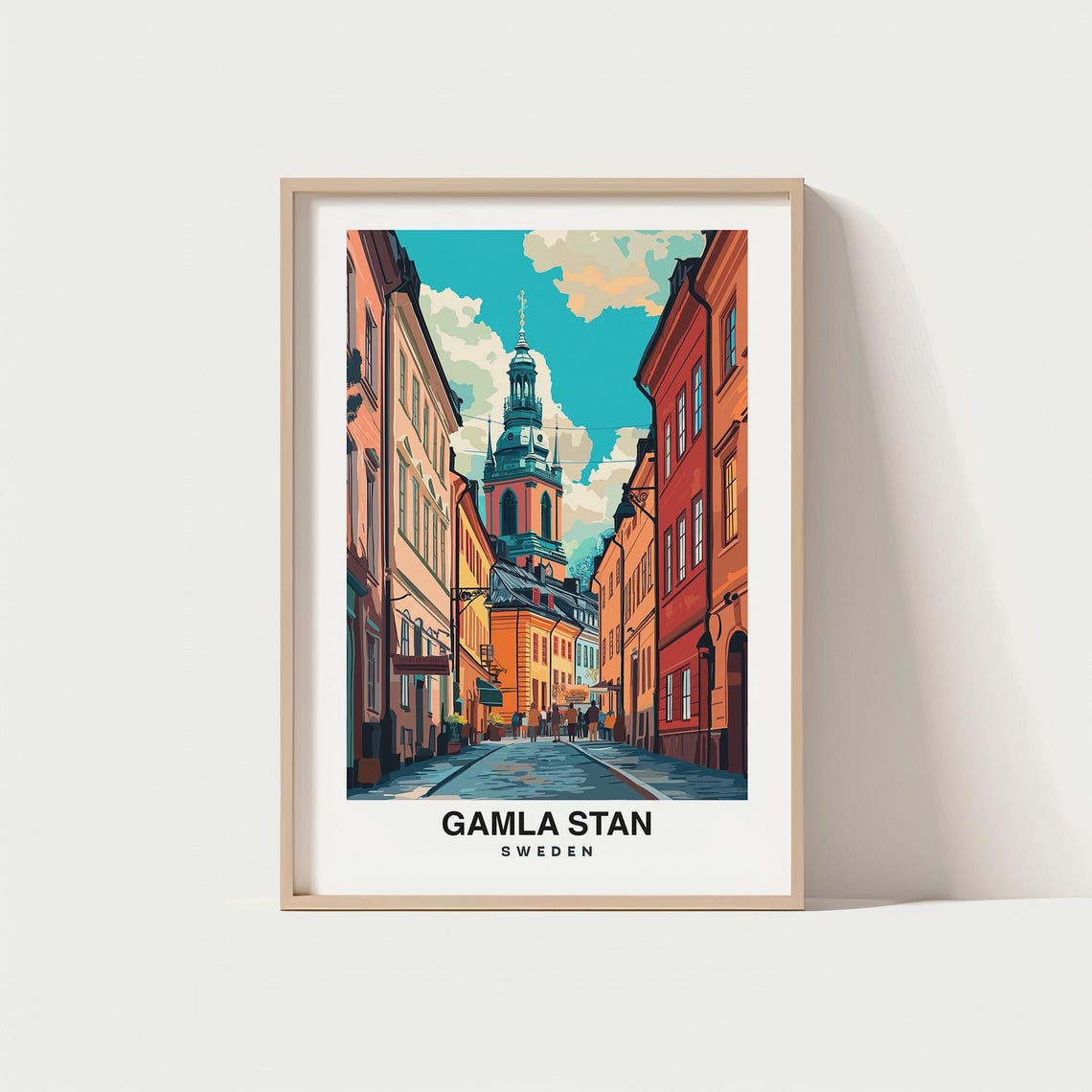 Gamla Stan Old Town Travel Print Wall Art Stockholm Sweden City Print Gamla Stan Old Town Travel Gift Gamla Stan Old Town Poster