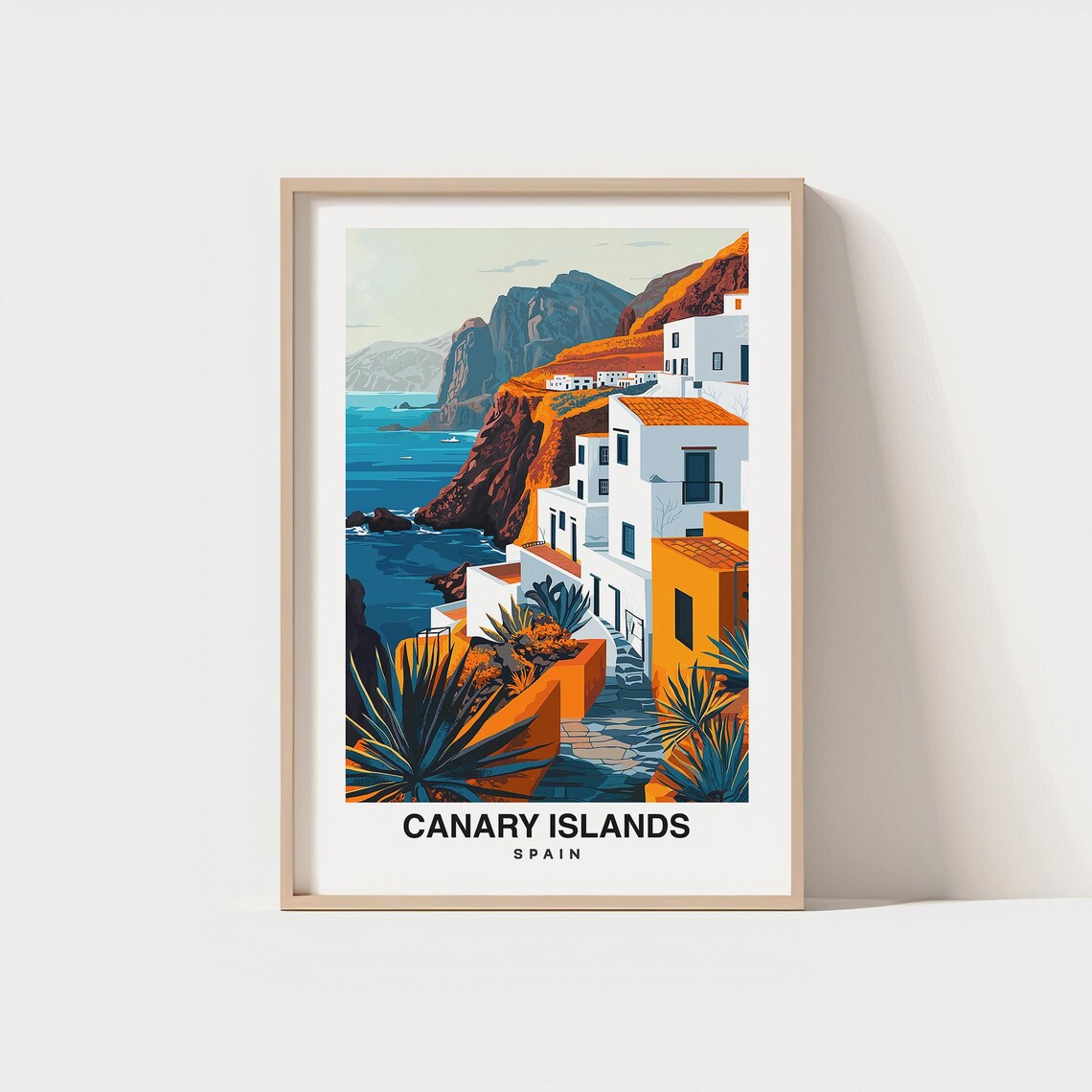 Canary Islands Travel Poster, Spain City Print