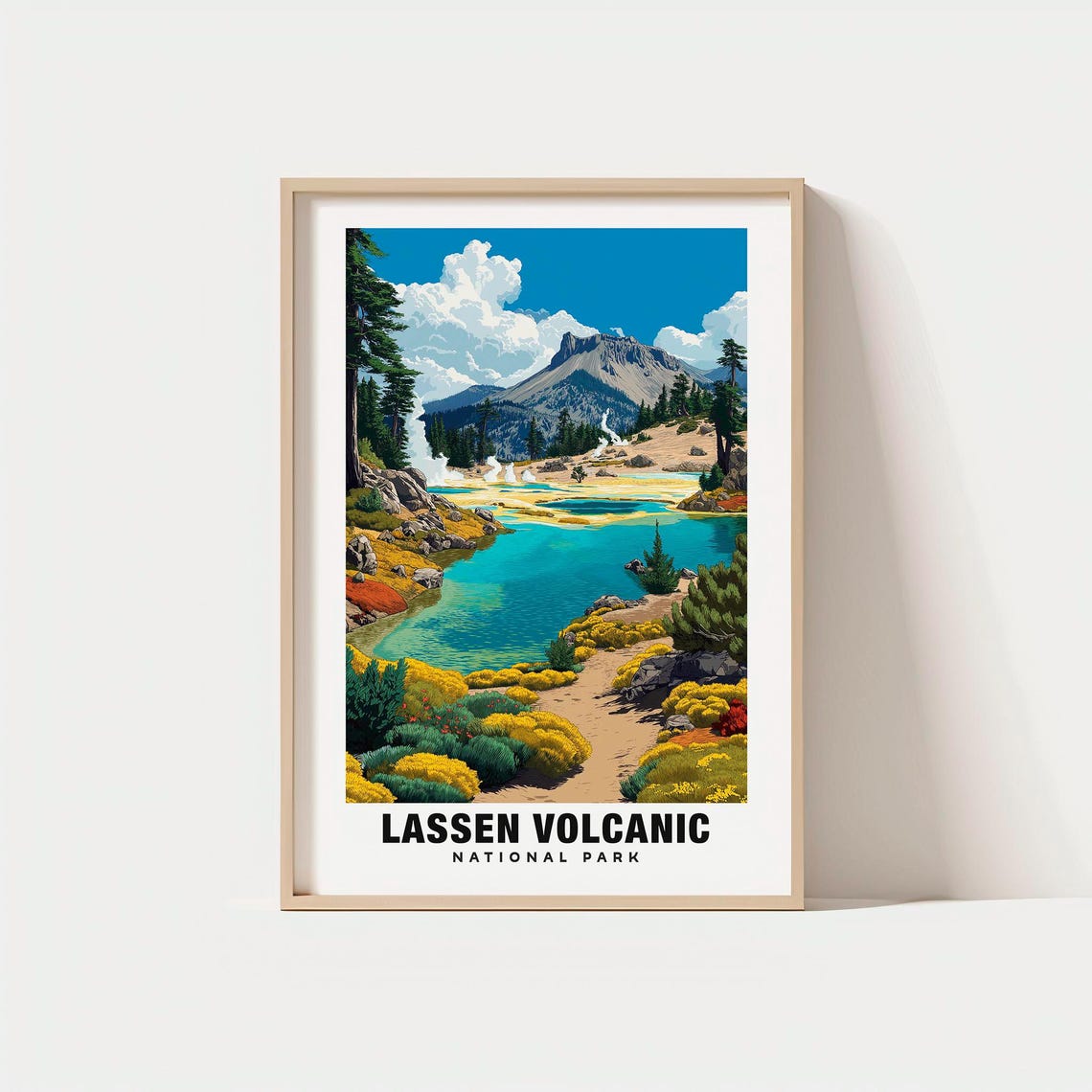 Lassen Volcanic National Park Turquoise Lake Steam Vents Poster