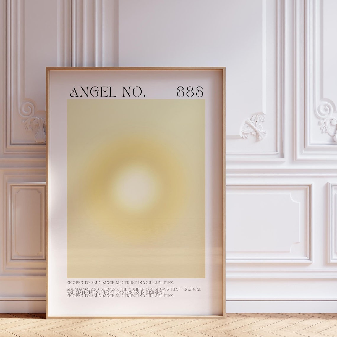Angel Number 888 Poster Inspirational Quote Astrology Gifts Aura Print Aesthetic Room Decor Spiritual Poster Teen Girl Gifts