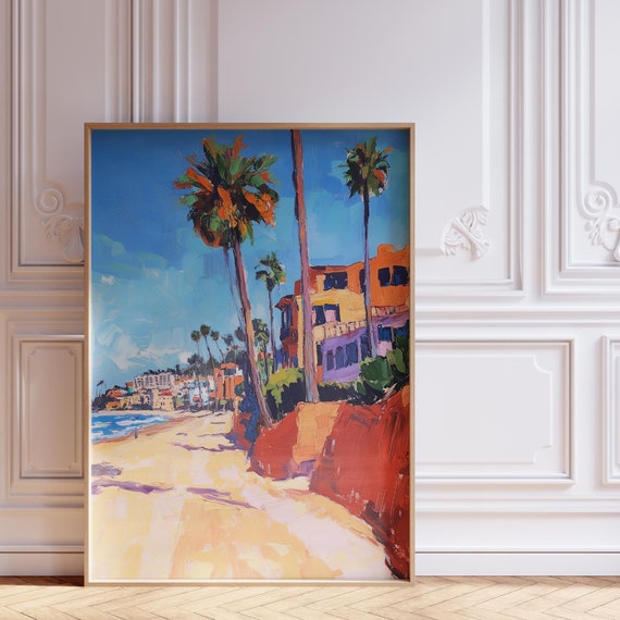 San Diego Poster Surf Poster Vintage Surf Print Coastal Wall Art Beachy Prints Retro Ocean Print Beach Art For Aesthetic Room Decor