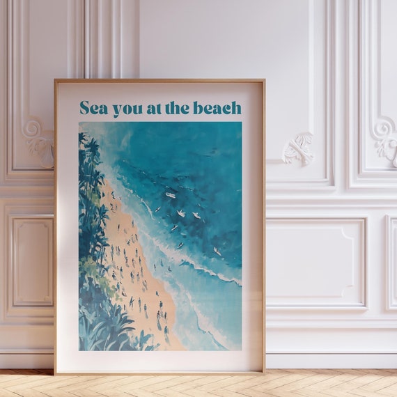 Vintage Surf Poster Surf Wall Art Surf Poster Surf Print Coastal Wall Art Coastal Art Beachy Wall Art Beachy Room Decor