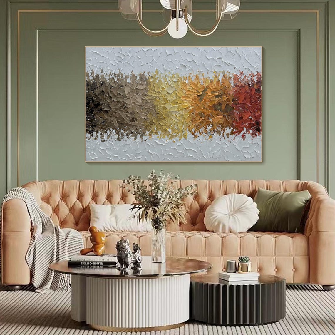 Earthy Abstract Gradient In Gold Rust And Brown Texture Poster - Image 3