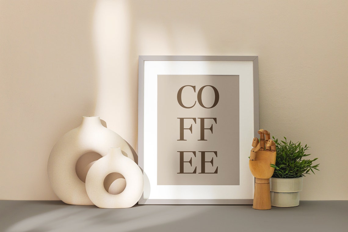 Modern Minimalist Coffee Letter Typography Kitchen Wall Poster - Image 2