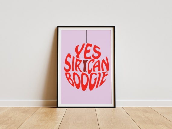 Colour Varies I Can Boogie Disco 70s Style Music Poster Gift Print Retro Disco Print Trendy Disco Art Trendy Poster Kitchen Decor