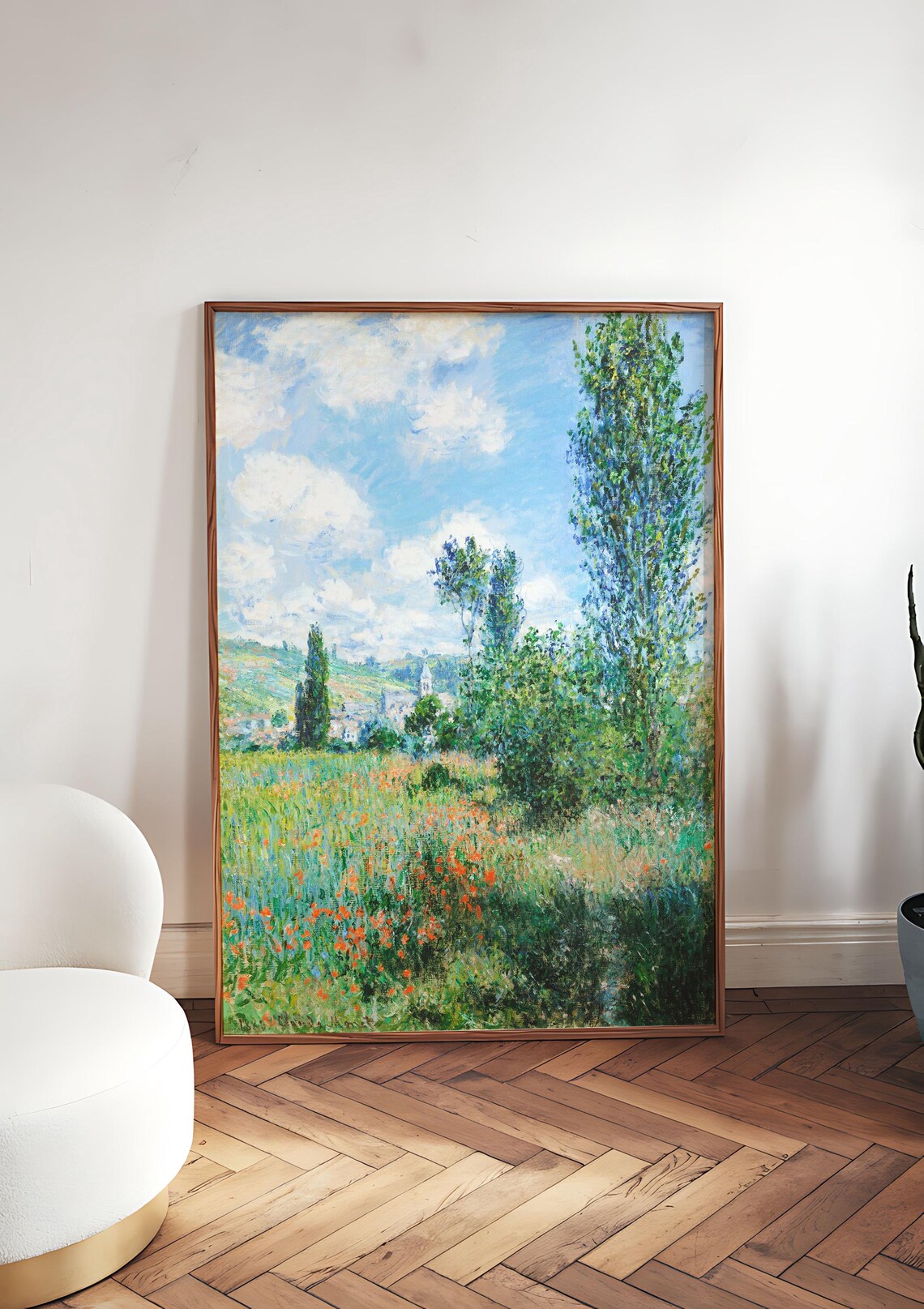 Claude Monet Impressionist Countryside Landscape Art Print - Image 3