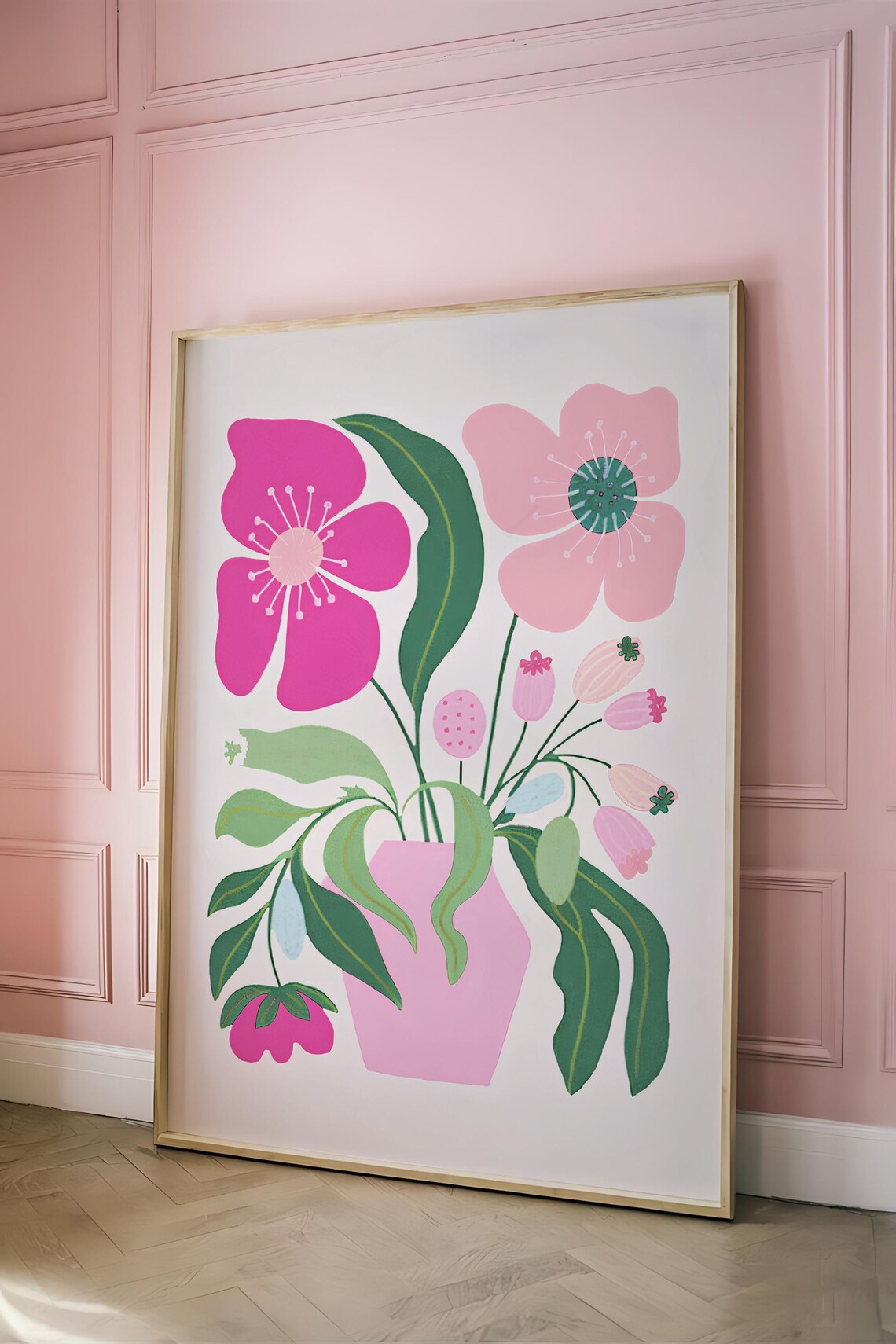 Dopamine Decor, Colorful Retro Funky Maximalist Art Print