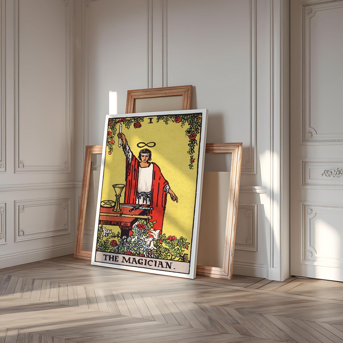 The Magician Rider Waite Tarot Card Red Robe Vintage Occult Mystical Art Poster - Image 5
