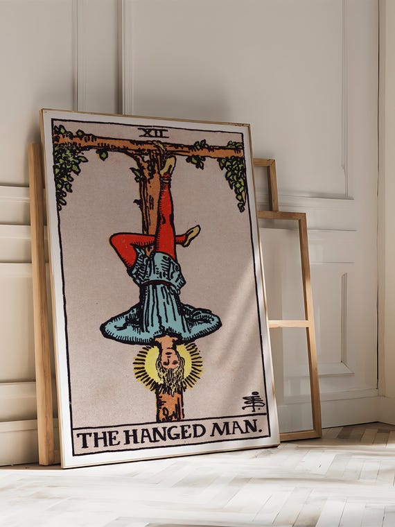 Tarot Cards Rider Waite Art Print, The Hanged Man