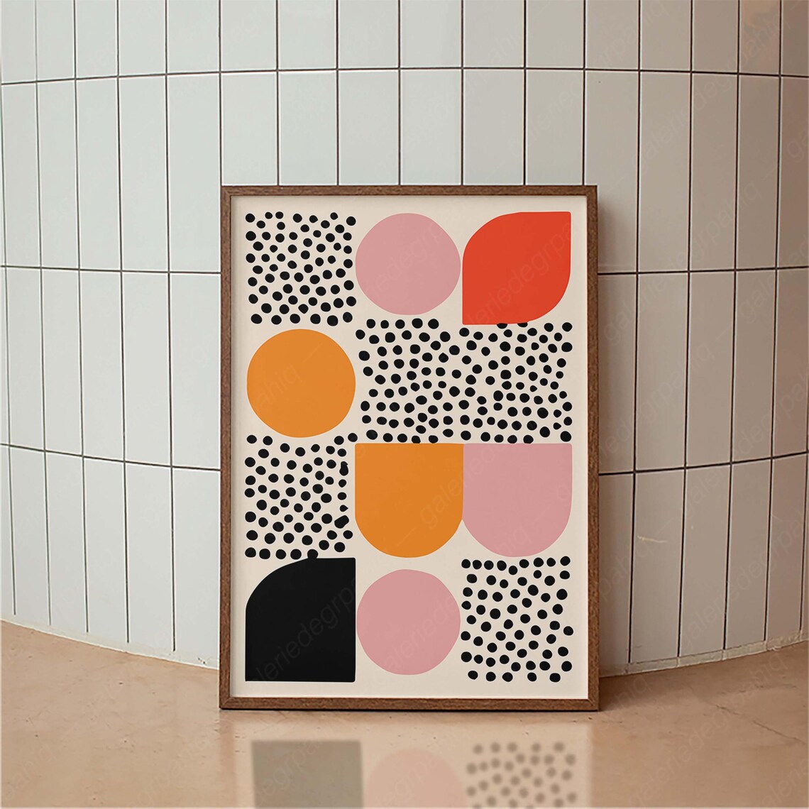 Abstract Colorful Mid Century Poster Print