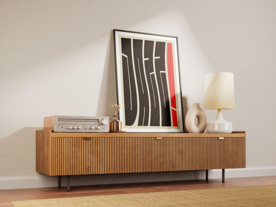 Jazz Music Bold Typography Black White Red Retro Club Poster - Image 2
