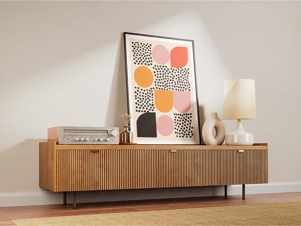 Abstract Colorful Mid Century Poster Print - Image 2