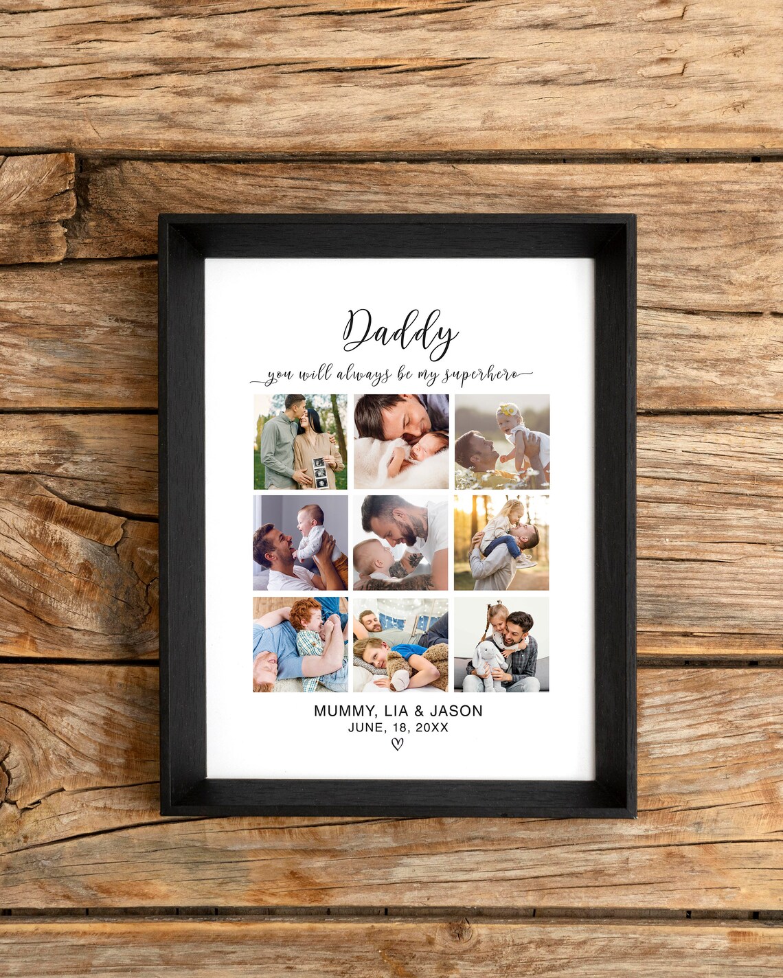 Editable Dad Photo Collage, Father’s Day Gift - Image 2