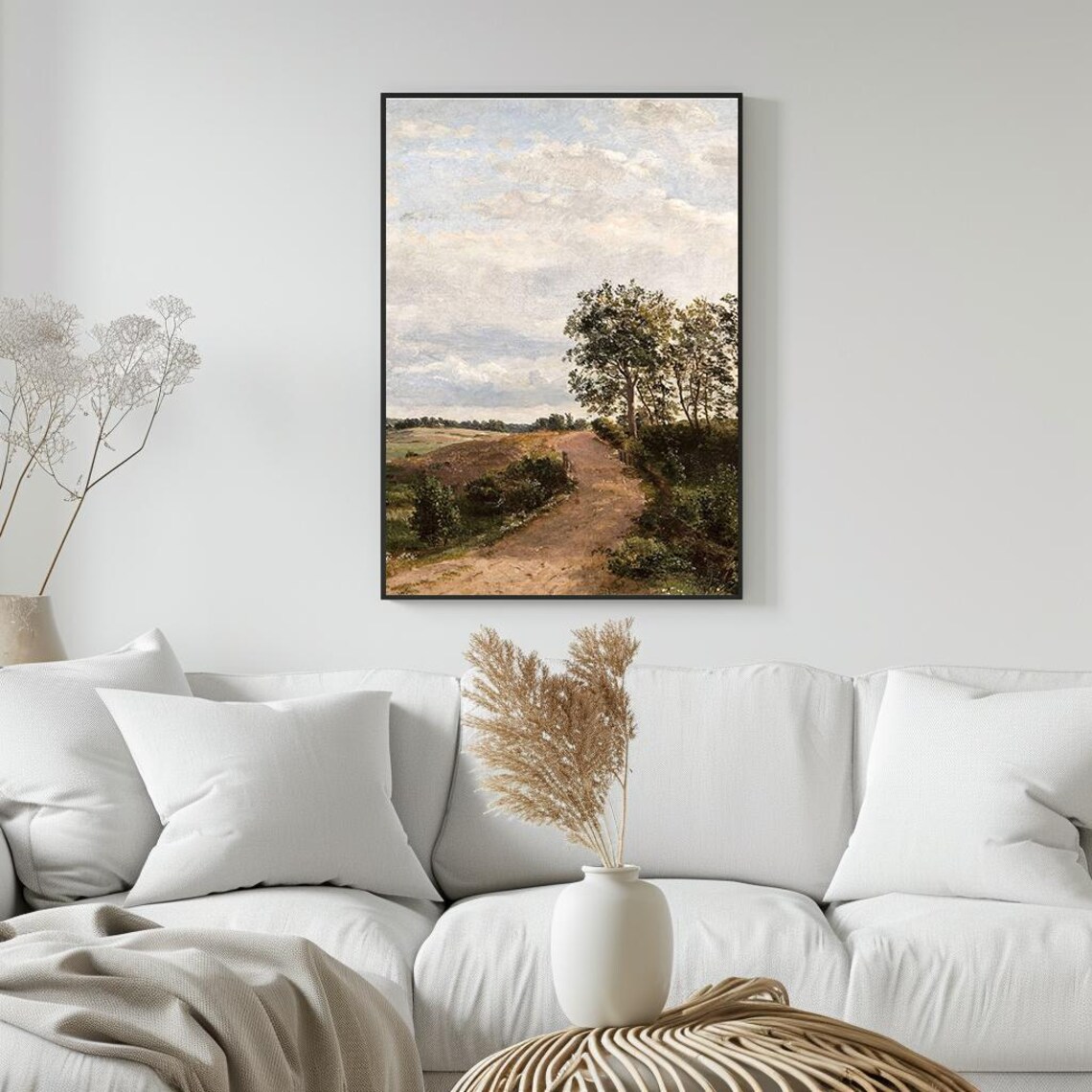 Serene Countryside Path, Rustic Landscape Art Print - Image 5