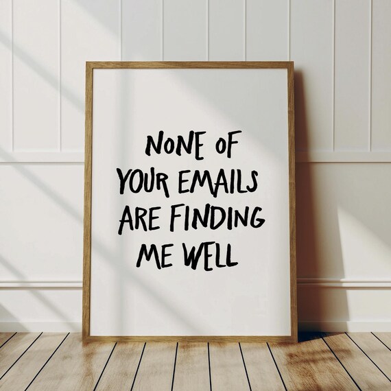 Funny Mental Health Quote Art Print, Minimalist Decor