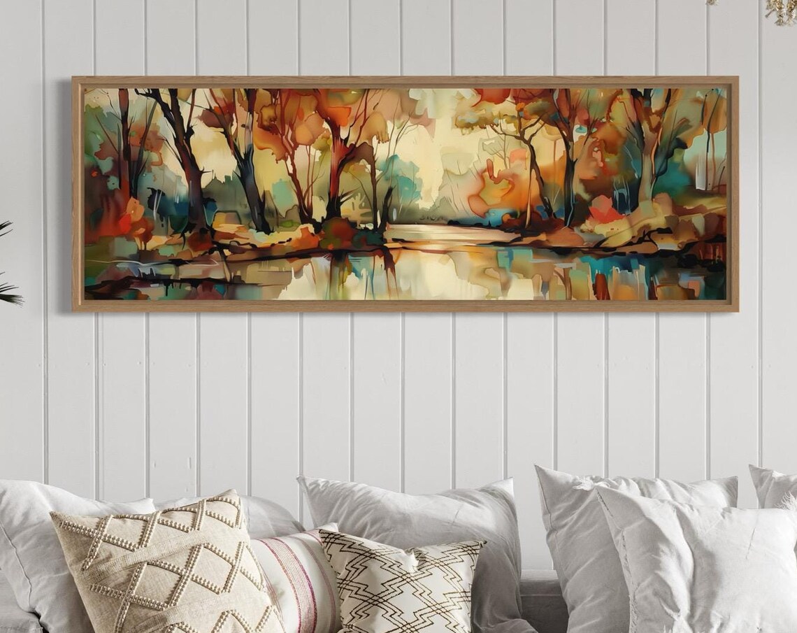 Autumn Forest Elegance Abstract Landscape Art Print - Image 5