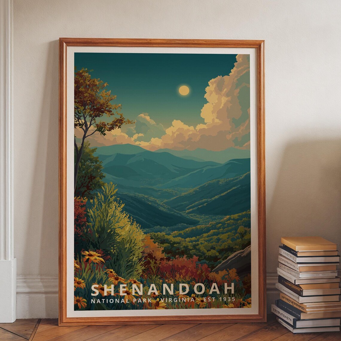 Shenandoah National Park Retro Travel Poster