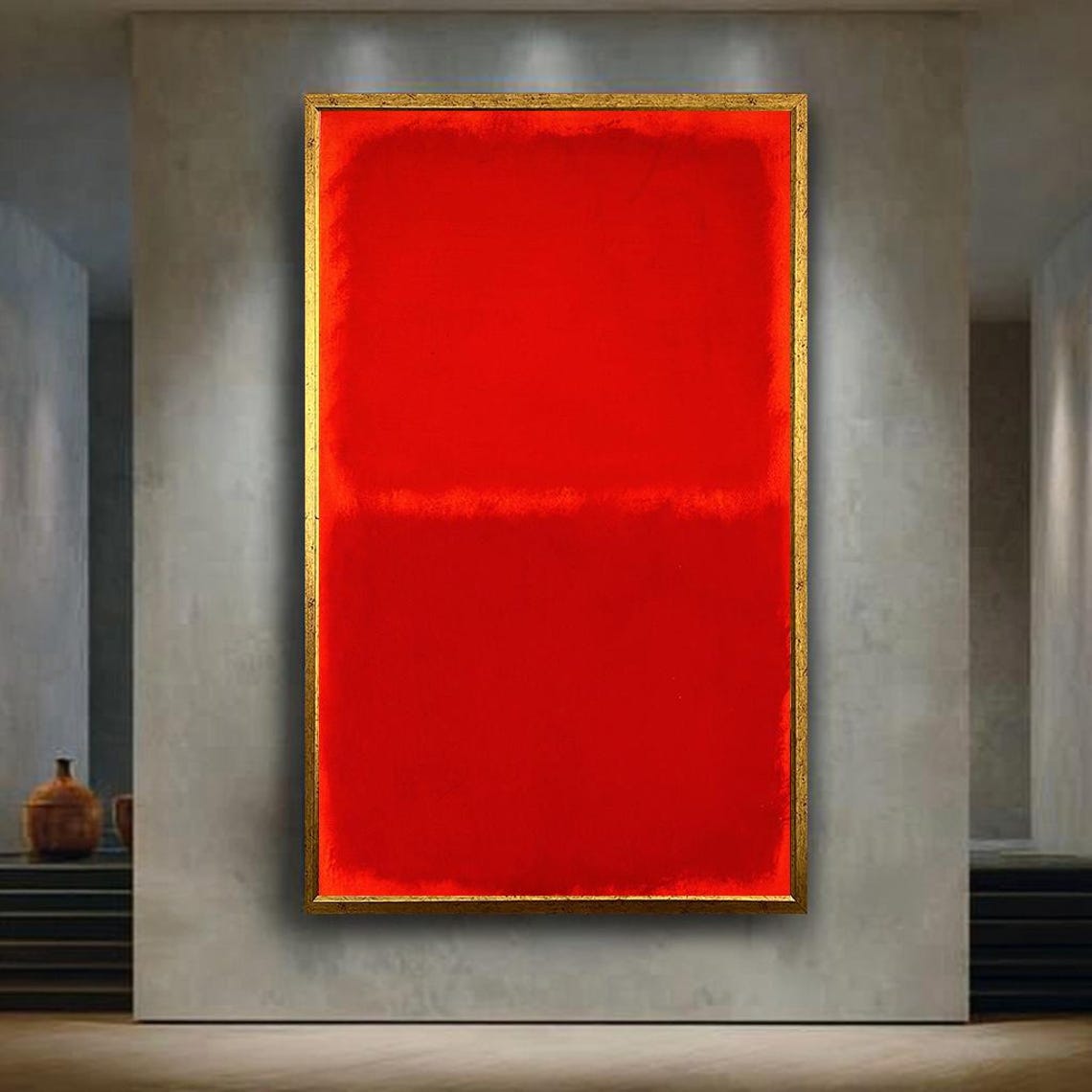 Striking Bold Red Minimalist Color Field Abstract Gallery Poster
