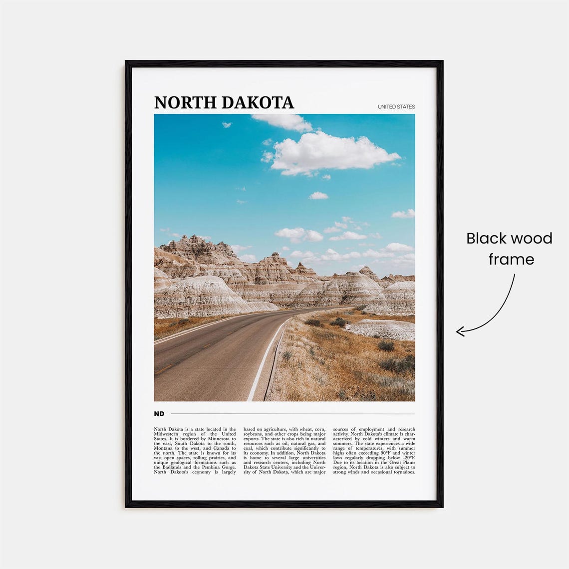 North Dakota Travel Poster North Dakota Wall Art North Dakota Poster Print North Dakota Photo North Dakota Decor United States - Image 2