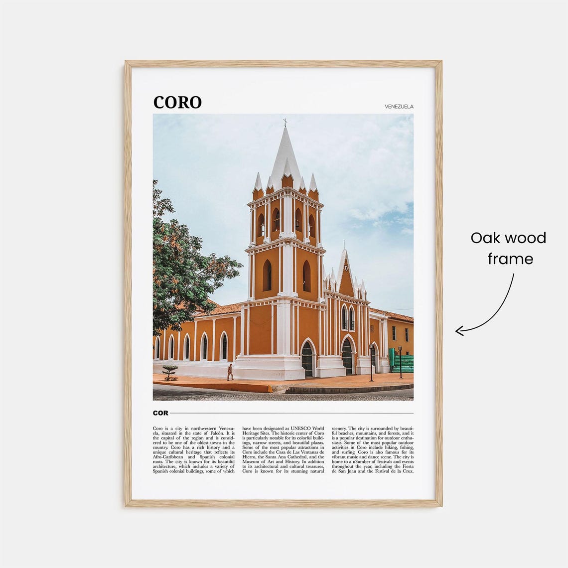 Coro Venezuela Cathedral Colonial City Travel Photo Guide Poster - Image 3