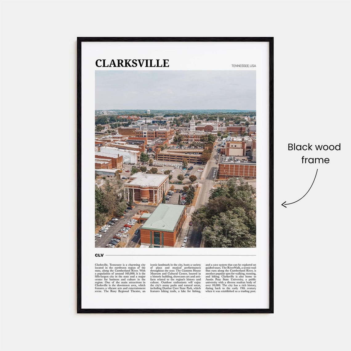 Clarksville Travel Poster Clarksville Wall Art Clarksville Poster Print Clarksville Photo Clarksville Decor Tennessee Usa - Image 2