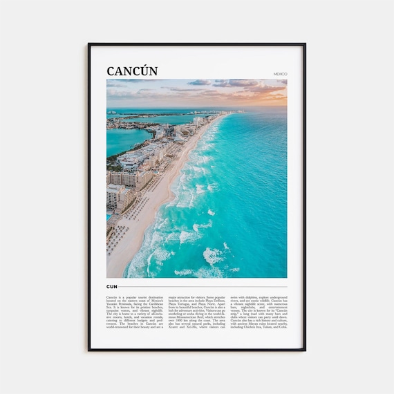 Cancun Decor Mexico Travel Poster