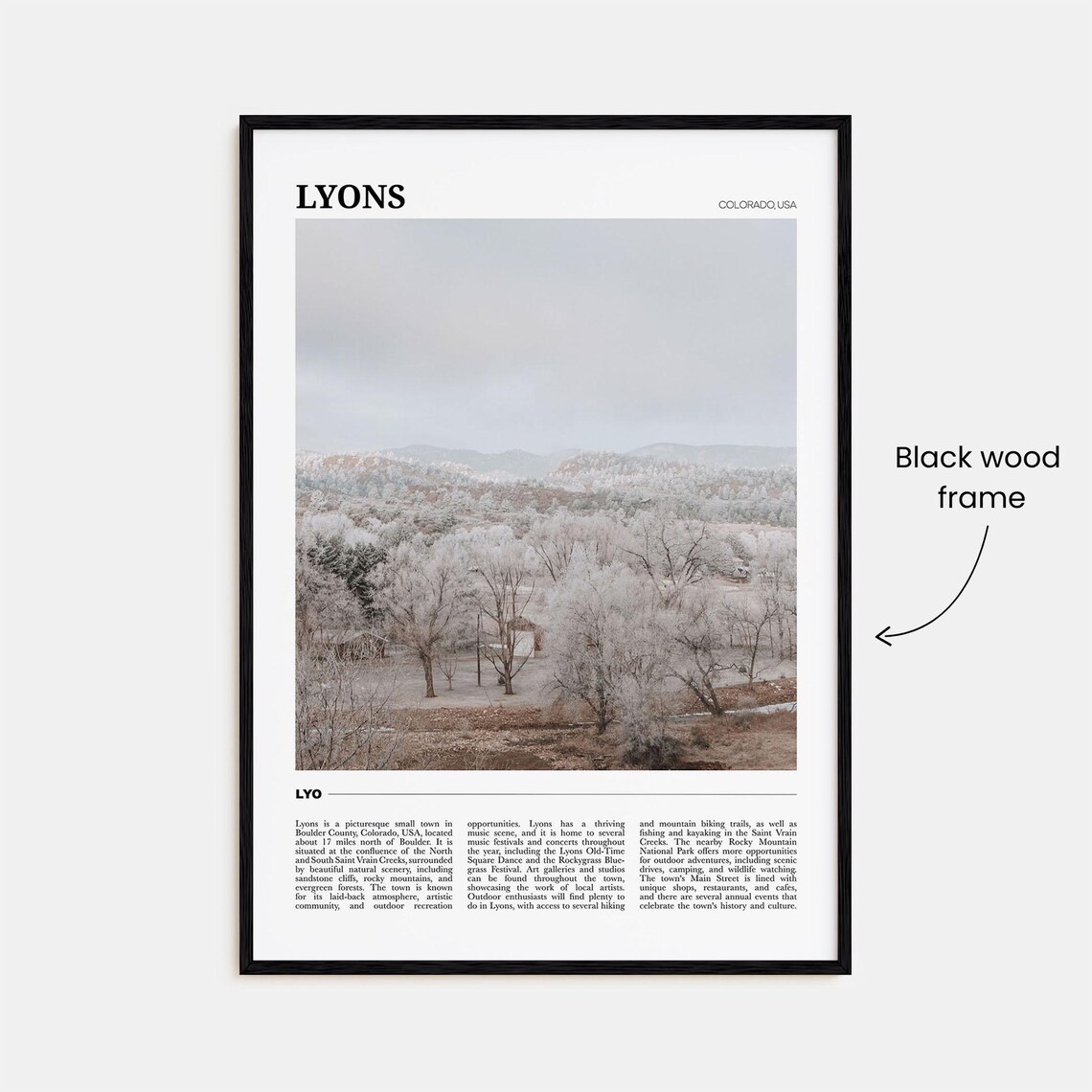 Lyons Travel Poster, Colorado USA Wall Art Print - Image 2