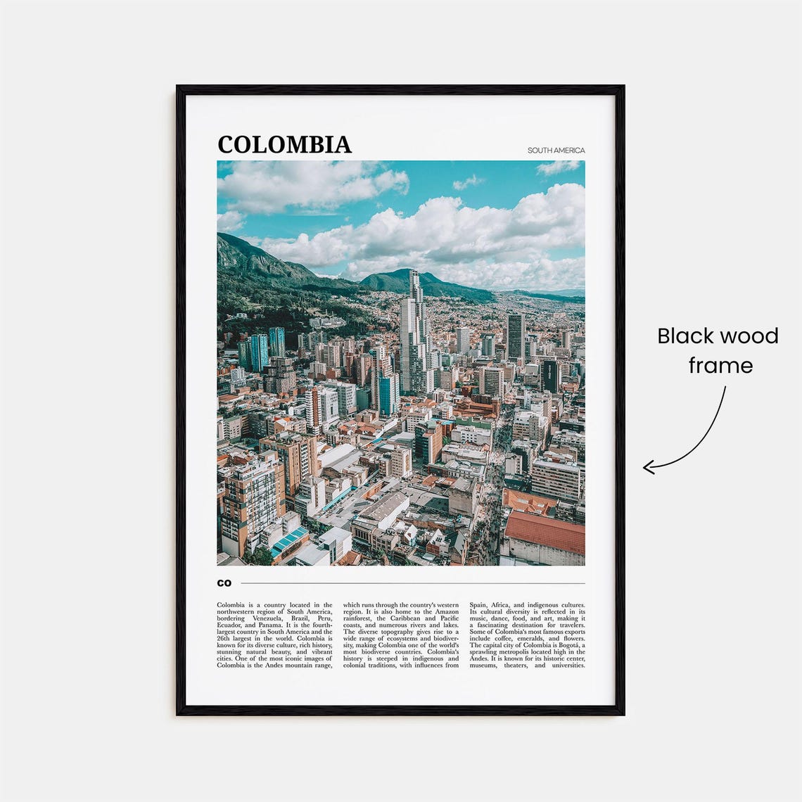 Colombia Bogota Andes Mountain Cityscape Travel Poster Series - Image 2